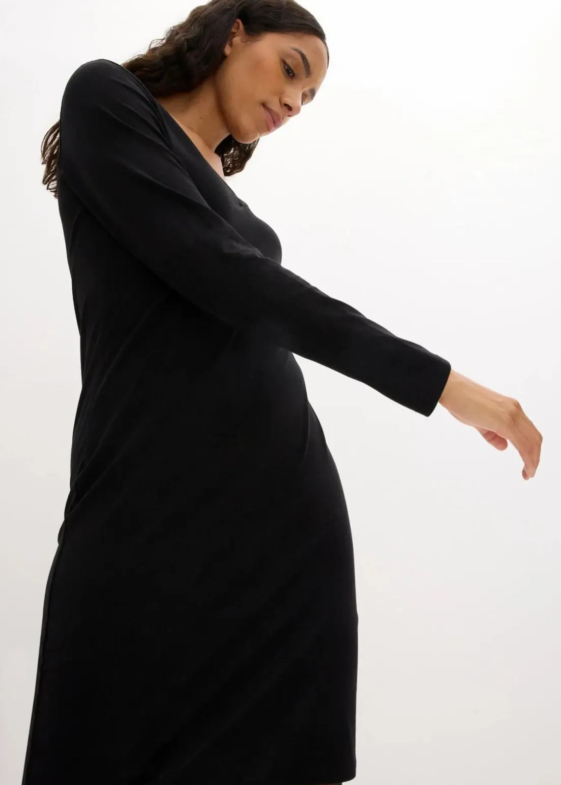 Jerseykleid mit V-Ausschnitt (2er Pack)