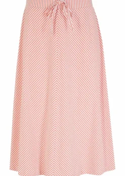 Jersey-Rock mit Streifen, knieumspielend