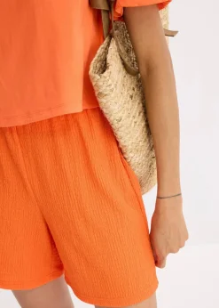 Jersey-Shorts aus leichtem Crêpe