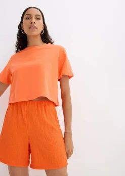 Jersey-Shorts aus leichtem Crêpe