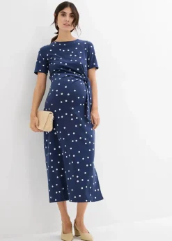 Jersey-Umstandskleid aus Bio-Baumwolle in Midilänge