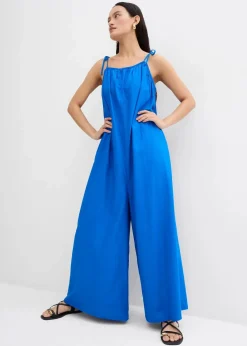 Jumpsuit aus leichtem Leinen-Viskose-Mix