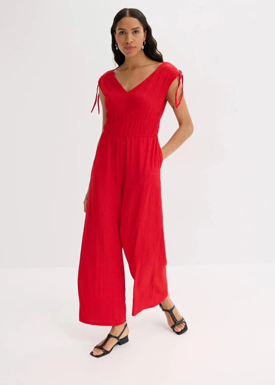 Jumpsuit aus strukturiertem Crêpe