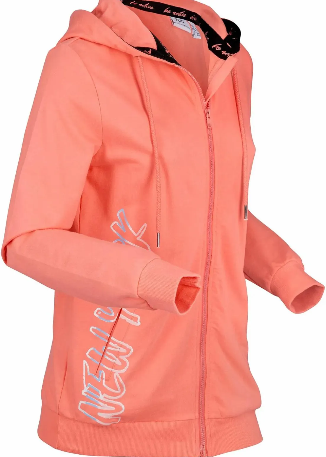 Kapuzen-Sweatjacke aus reiner Baumwolle