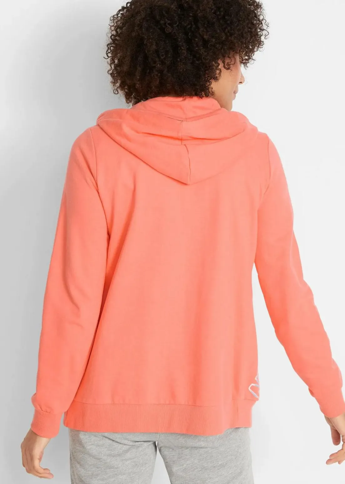 Kapuzen-Sweatjacke aus reiner Baumwolle