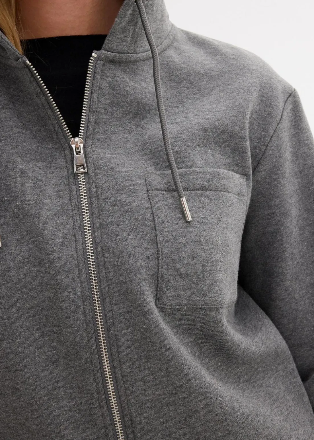 Kapuzen-Sweatjacke mit recyceltem Polyester