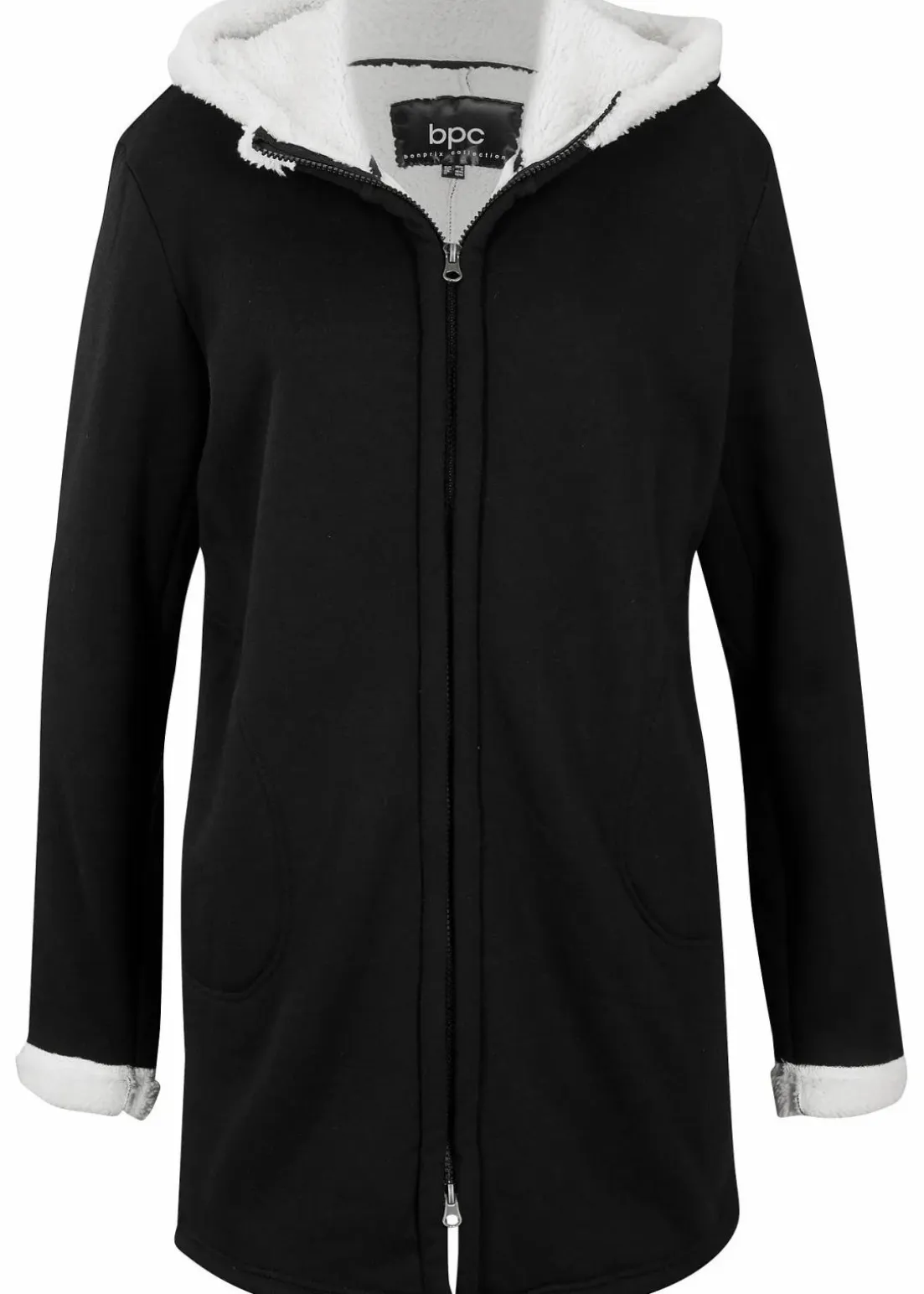 Kapuzen-Sweatjacke mit Teddyfell