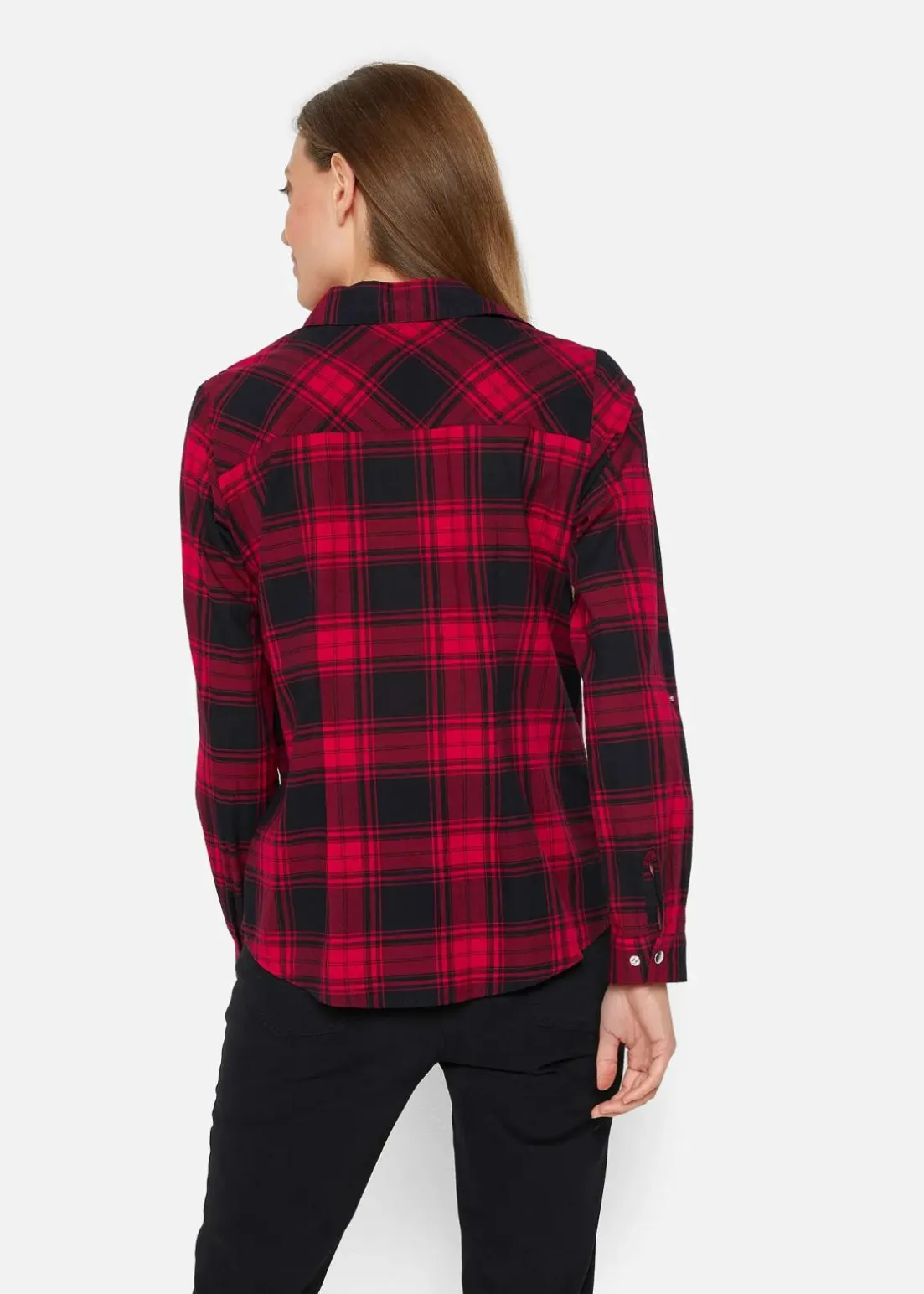 Karierte Hemdbluse aus reiner Baumwolle