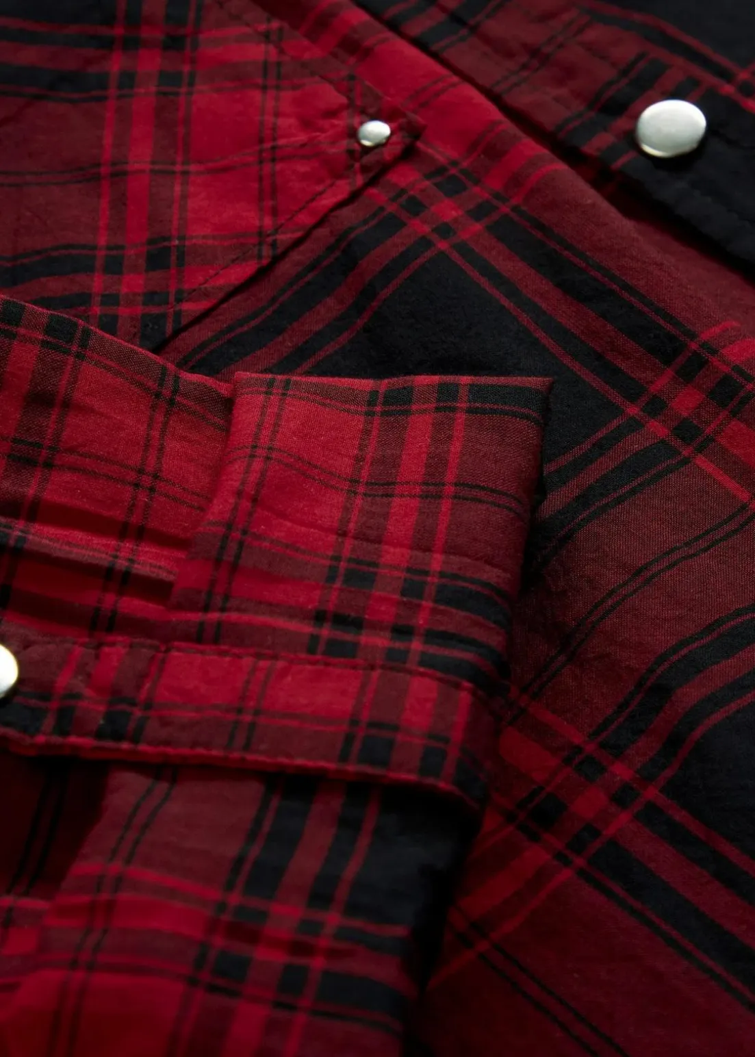 Karierte Hemdbluse aus reiner Baumwolle