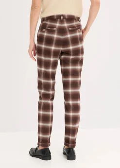 Karohose mit Umschlag