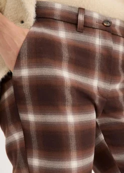 Karohose mit Umschlag