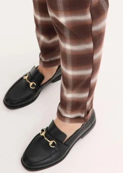 Karohose mit Umschlag