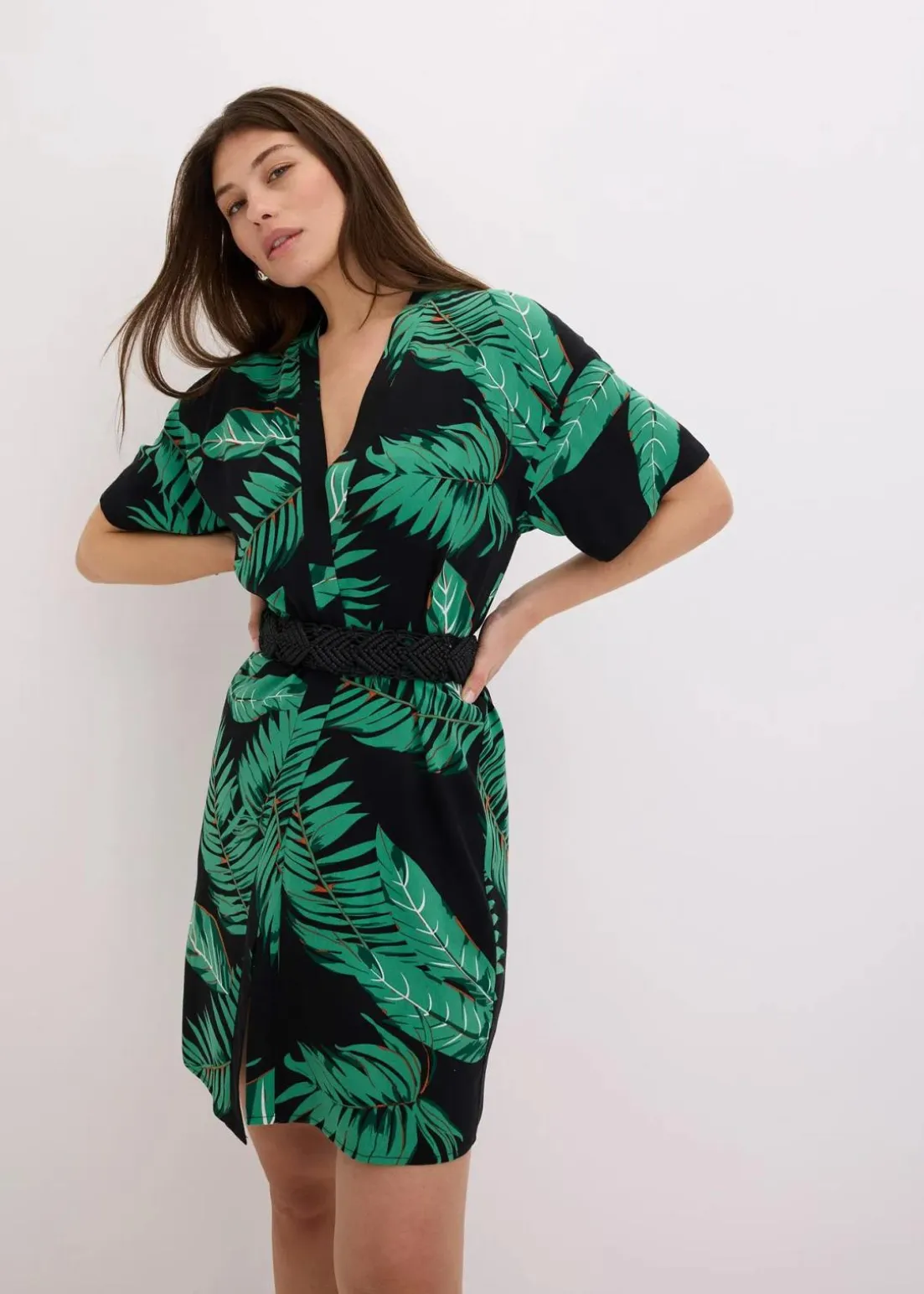 Kimono-Bluse aus fließender Viskose