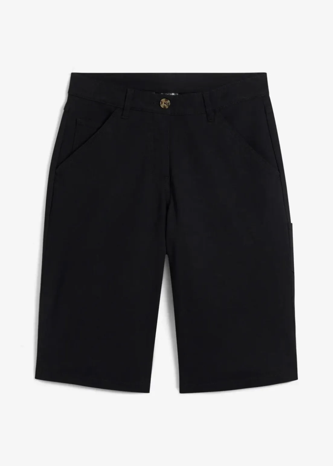 Knielange Baumwoll-Bermuda mit Utility-Details