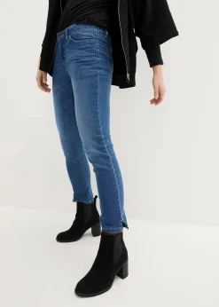 Komfort-Stretch-7/8-Jeans mit Schlitz