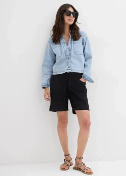 Krempelbare 2-in-1 Umstandsbermuda und Shorts