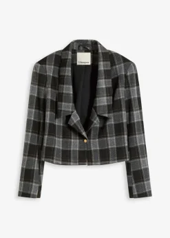 Kurzblazer mit Schmuck-Knopf