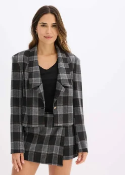 Kurzblazer mit Schmuck-Knopf