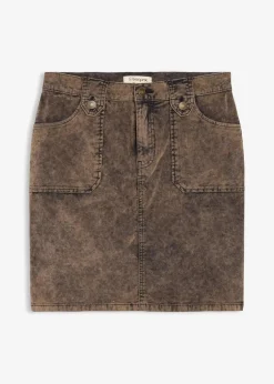 Kurzer Cordrock in Washed-Optik