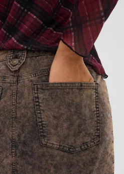 Kurzer Cordrock in Washed-Optik