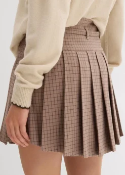 Kurzer Hosenrock mit Kellerfalten