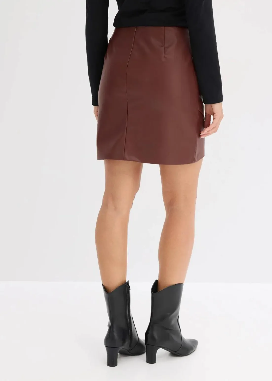 Kurzer Lederimitat-Rock