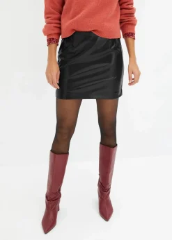 Kurzer Lederimitat-Rock