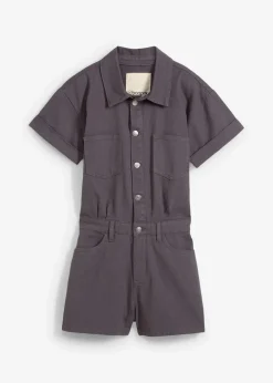 Kurzer Overall aus reiner Baumwolle