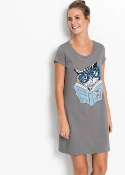 Kurzes Nachthemd aus reiner Bio-Baumwolle