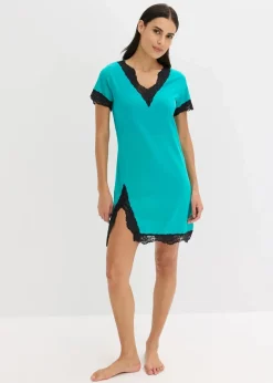 Kurzes Nachthemd mit zarter Spitze