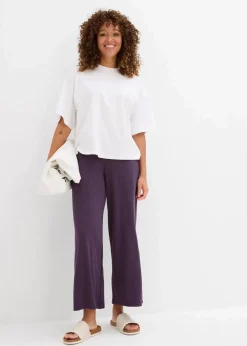 Kurzes Oversize-Shirt aus reiner schwerer Bio-Baumwolle