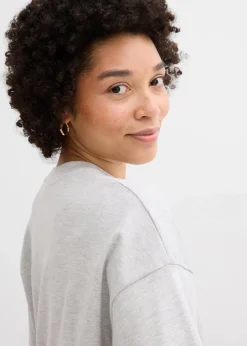 Kurzes Oversize-Shirt aus reiner schwerer Bio-Baumwolle