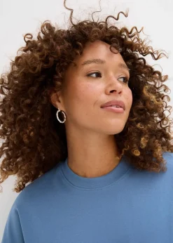 Kurzes Oversize-Shirt aus reiner schwerer Bio-Baumwolle