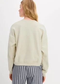 Kurzes Oversize-Sweatshirt aus reiner Bio-Baumwolle