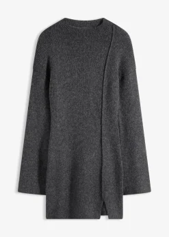 Kurzes Strickkleid mit Wollanteil