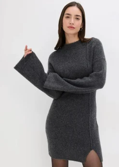 Kurzes Strickkleid mit Wollanteil