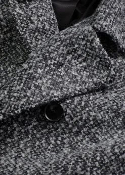 Kurzmantel in melierter Wolloptik