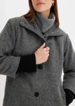 Kurzmantel in Wolloptik