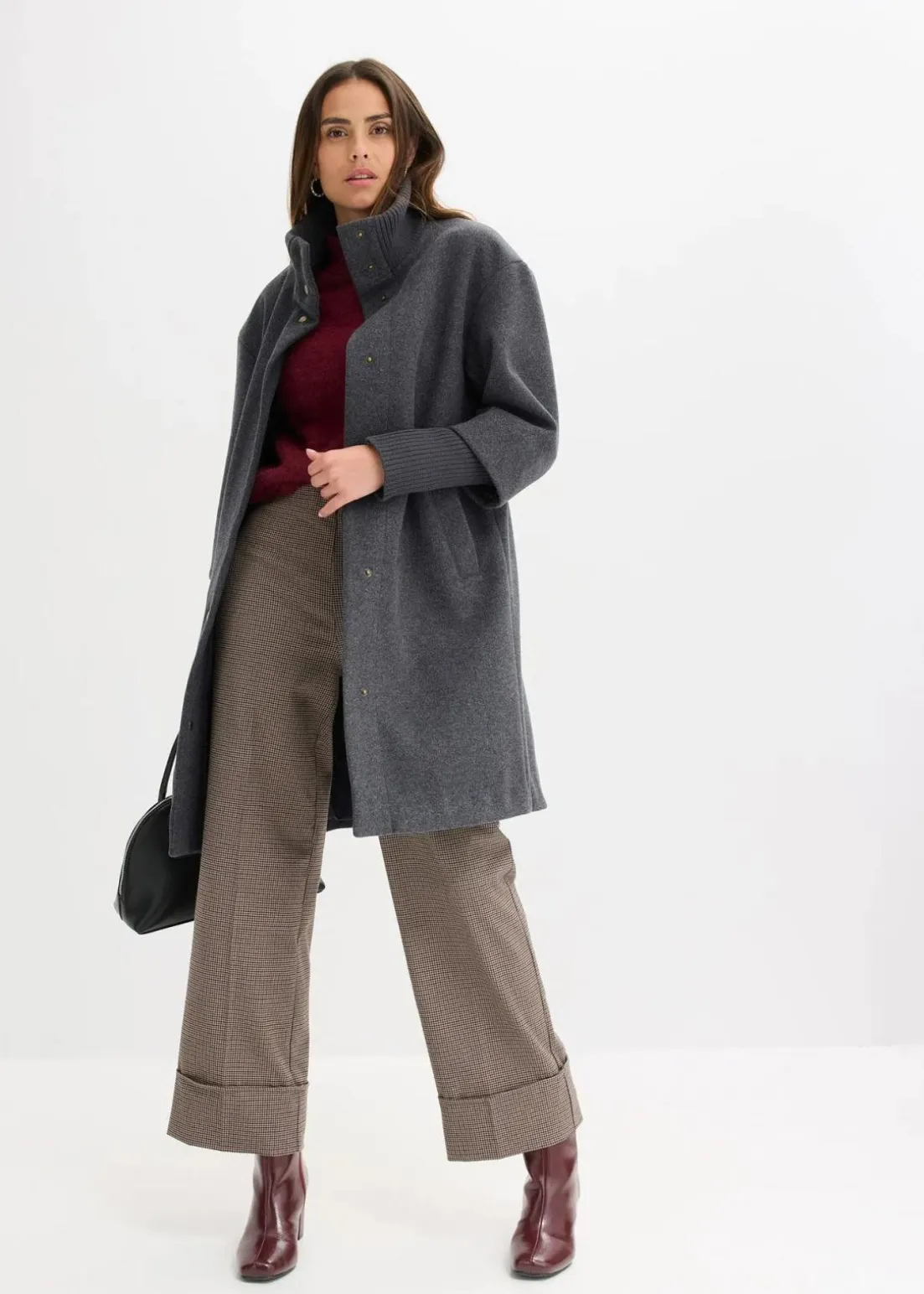 Kurzmantel in Wolloptik