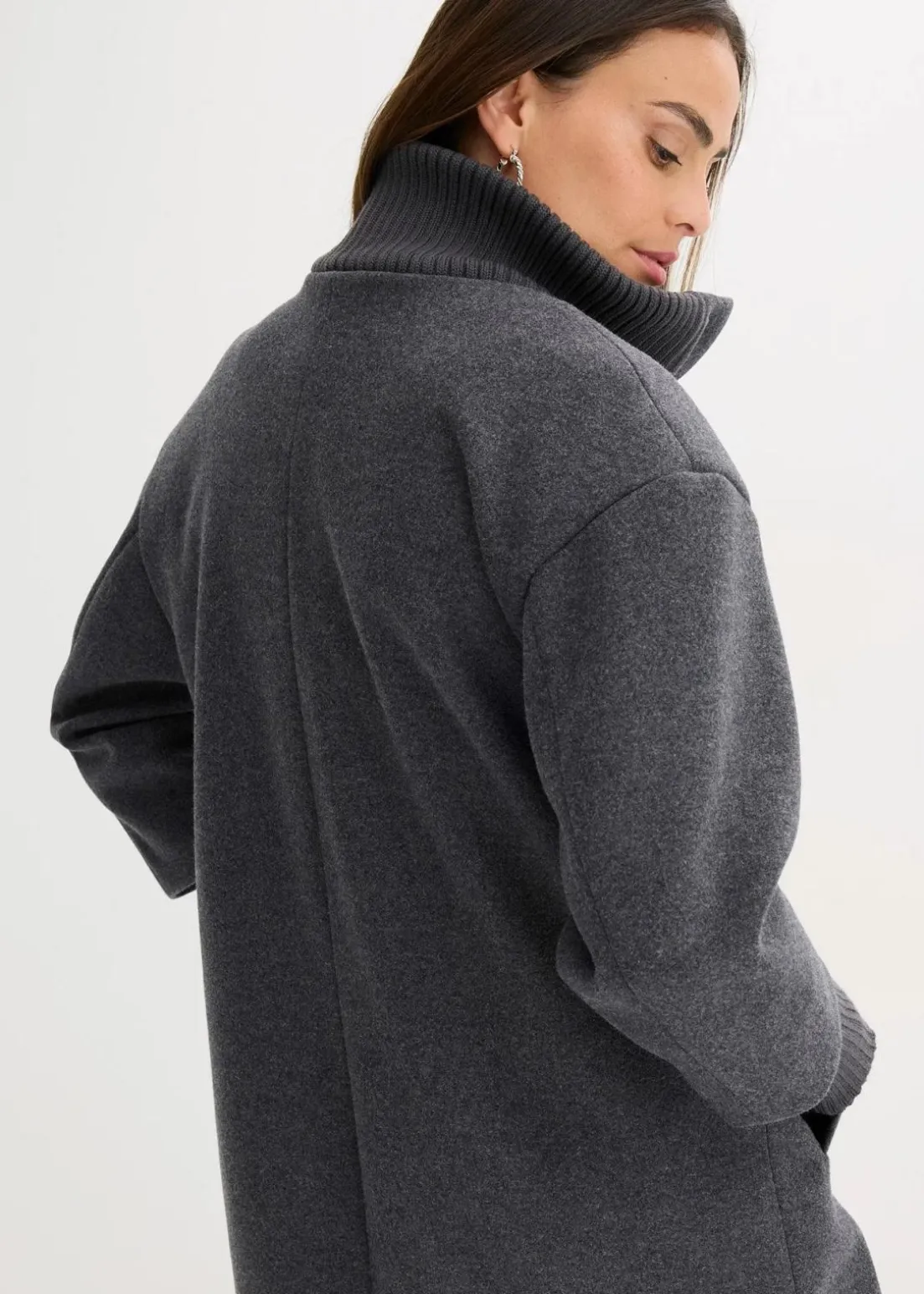 Kurzmantel in Wolloptik