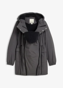 Kuschelig gefütterte Umstands-und Tragejacke