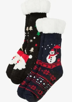 Kuschelsocken mit Teddyfutter (2er Pack)