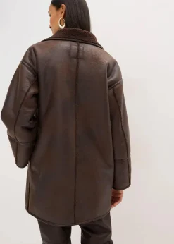 Lammfellimitat-Jacke