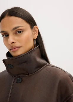 Lammfellimitat-Jacke