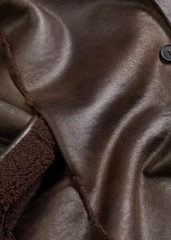 Lammfellimitat-Jacke