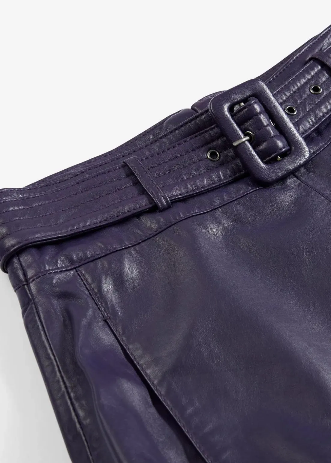 Lammnappa-Lederrock mit Gürtel (2-tlg.-Set)