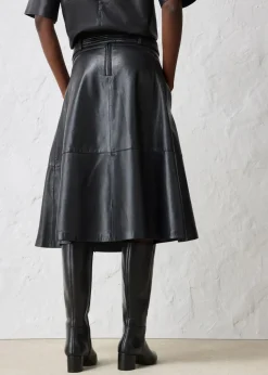 Lammnappa-Lederrock mit Gürtel (2-tlg.-Set)