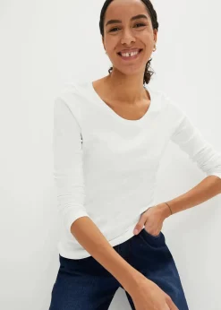 Langarmshirt aus reiner Bio-Baumwolle