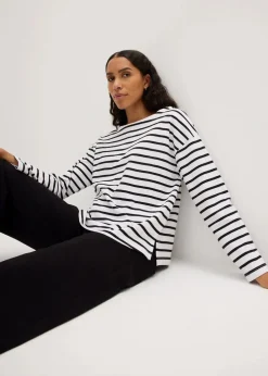 Langarmshirt aus reiner Bio-Baumwolle, (2er Pack)