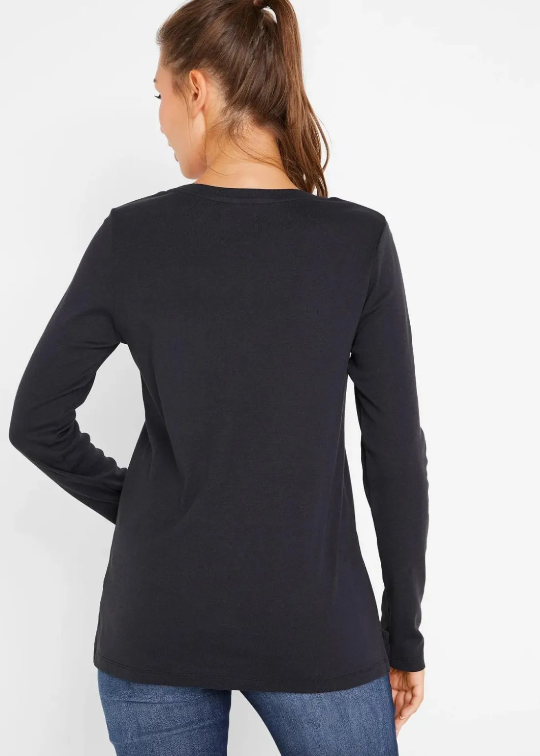 Langarmshirt aus reiner Baumwolle